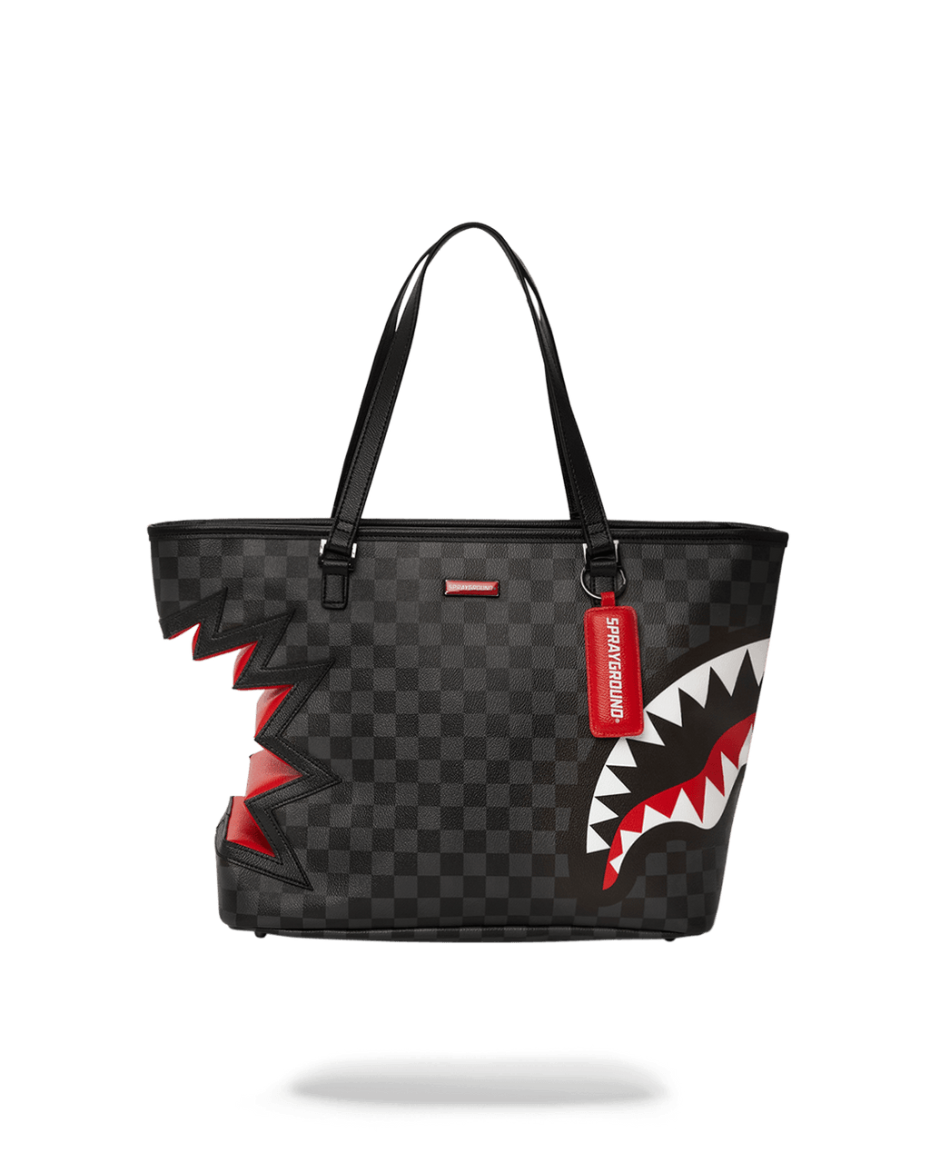 Shark Bite Sharks in Paris Gray Tote - Image 3