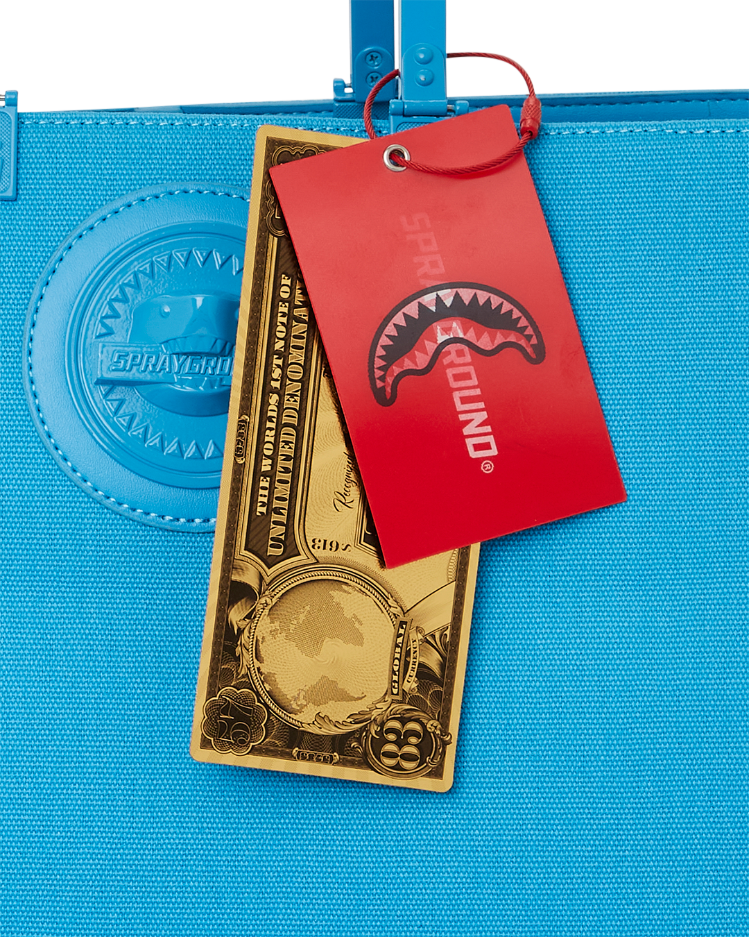 Heavy Metal Shark Blue Tortuga Tote - Image 12