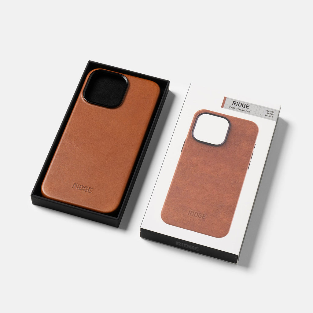 Everyday Phone Case - iPhone 15 Pro Max - Tobacco Brown Leather - Image 4