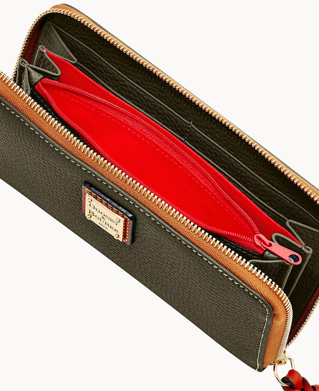 Pebble Grain Large Zip Around Wristlet - Image 72