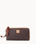 Pebble Grain Folded Zip Wristlet - Brown Tmoro