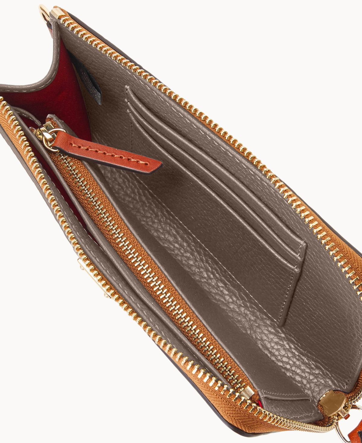 Pebble Grain Folded Zip Wristlet - Image 42