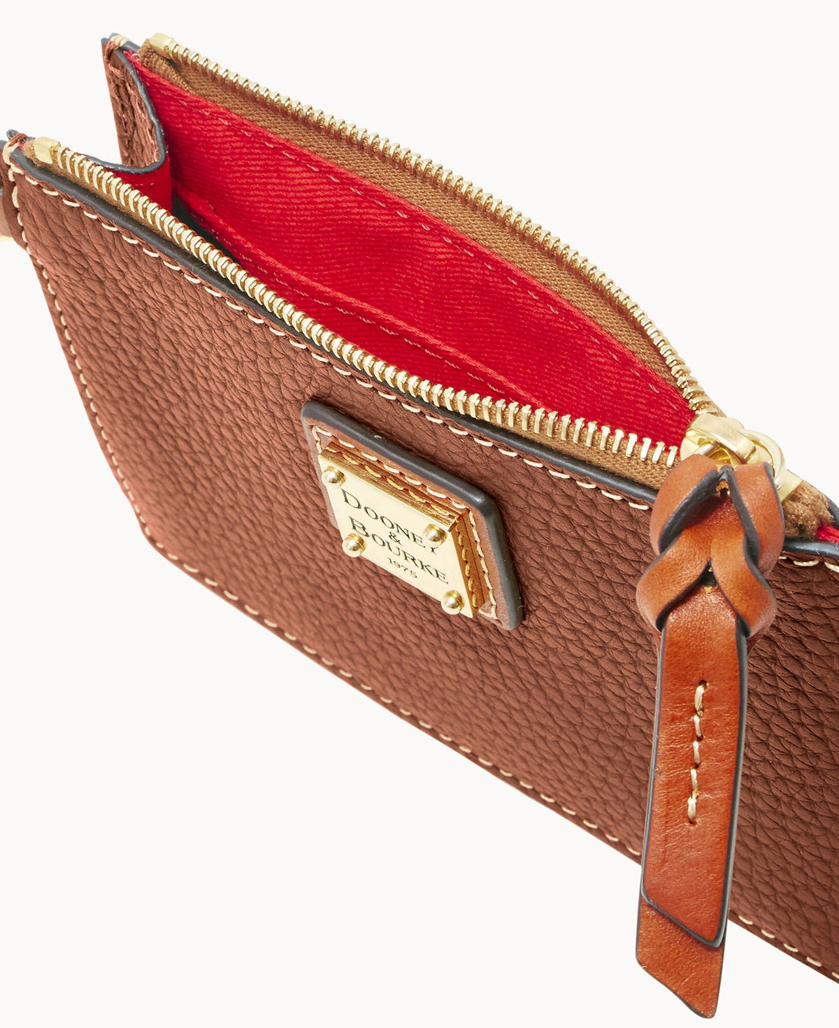 Pebble Grain Zip Top Card Case Wristlet - Image 47