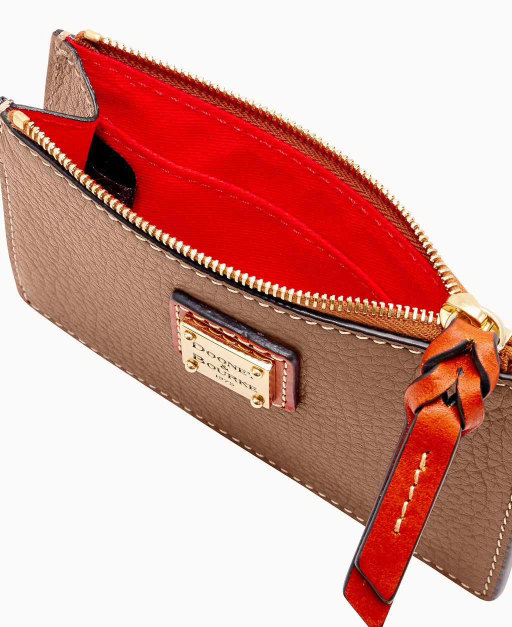 Pebble Grain Zip Top Card Case Wristlet - Image 151