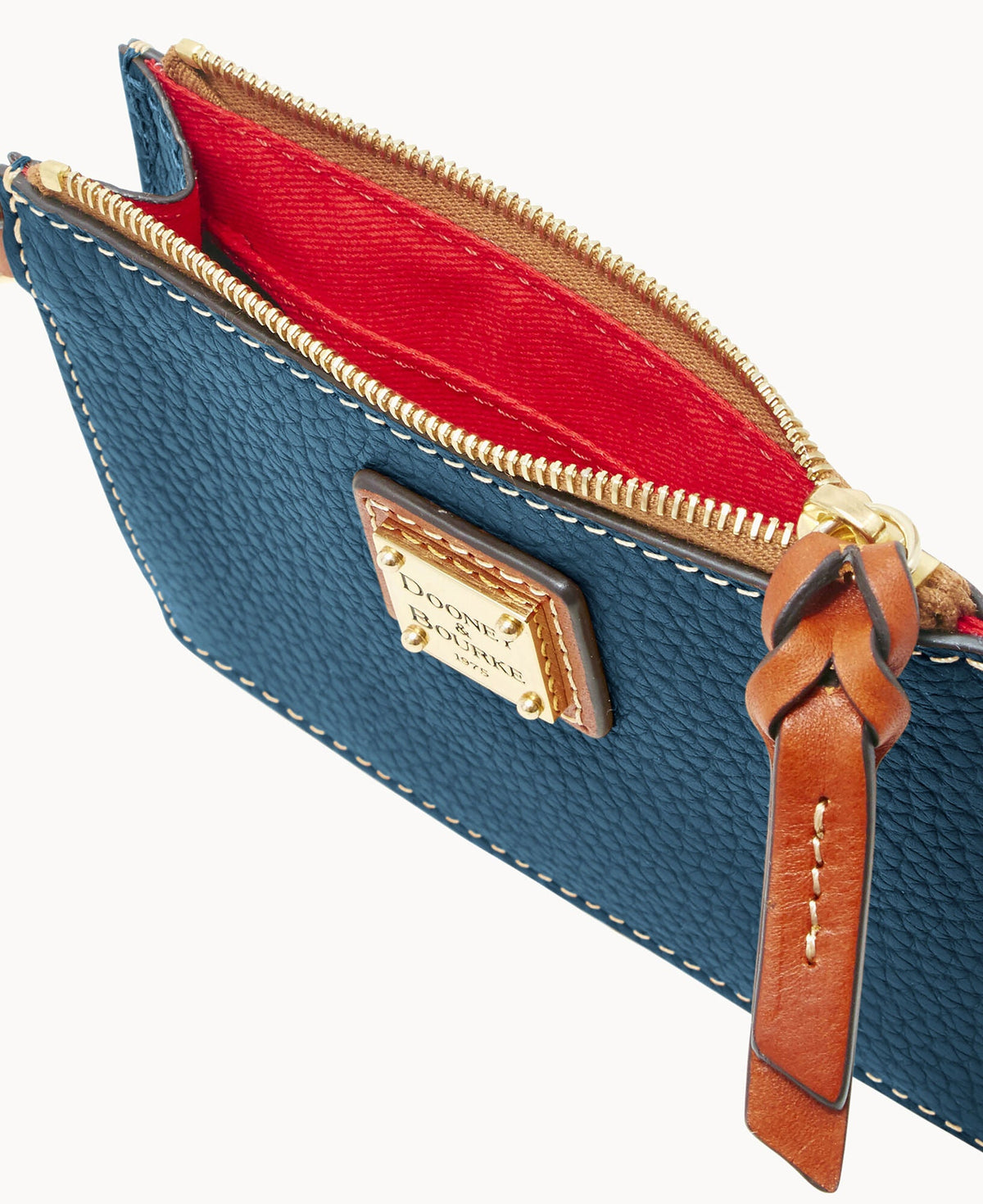 Pebble Grain Zip Top Card Case Wristlet - Image 91