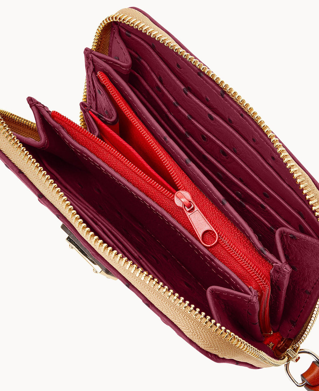 Ostrich Medium Zip Around Wallet - Image 6