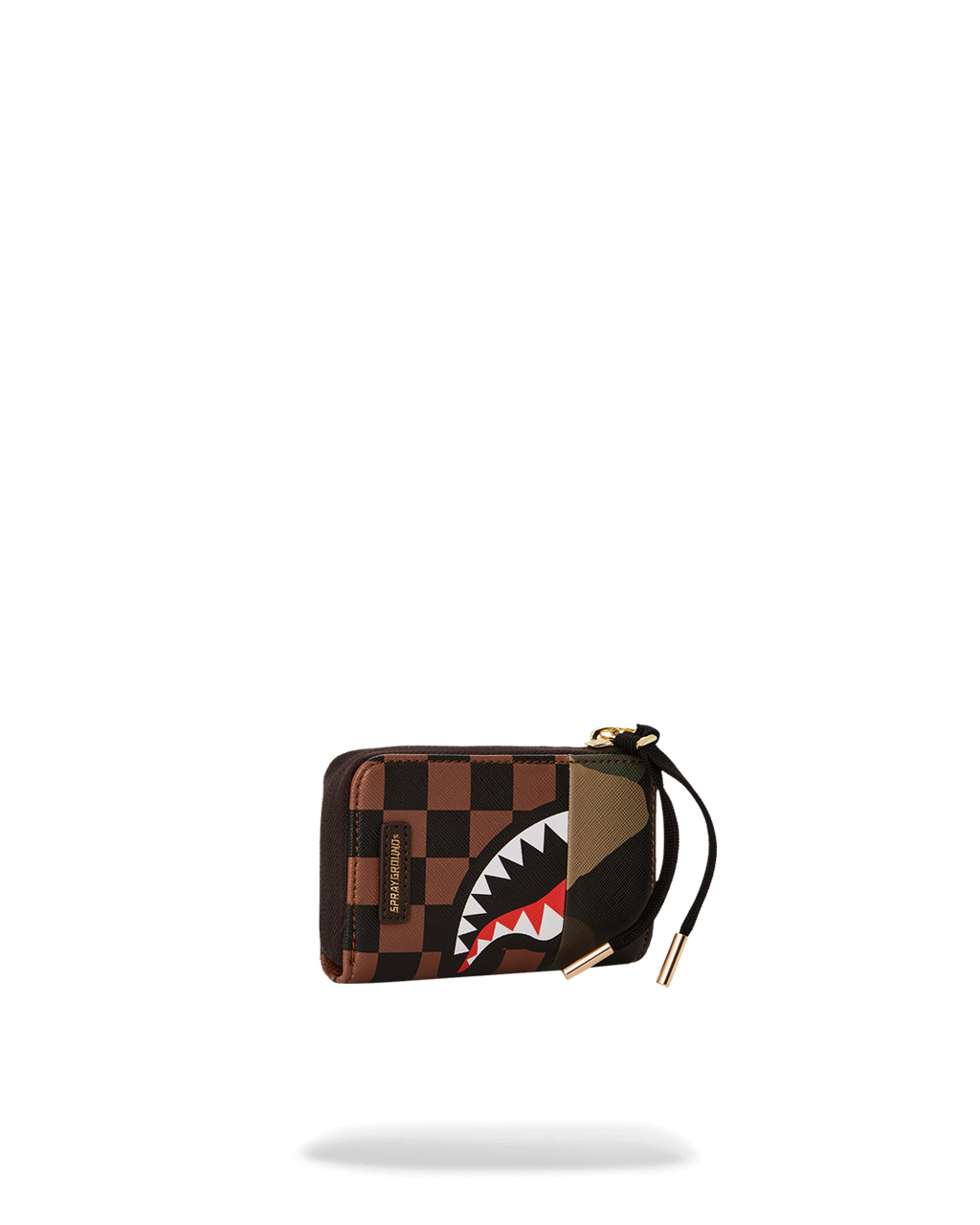 Exterior Gold Zip Pocket Sharks in Paris Wallet - Image 2