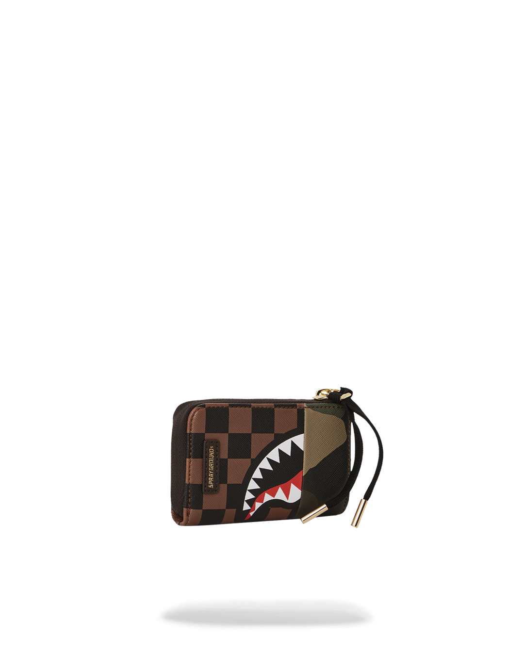 Exterior Gold Zip Pocket Sharks in Paris Wallet - Image 2