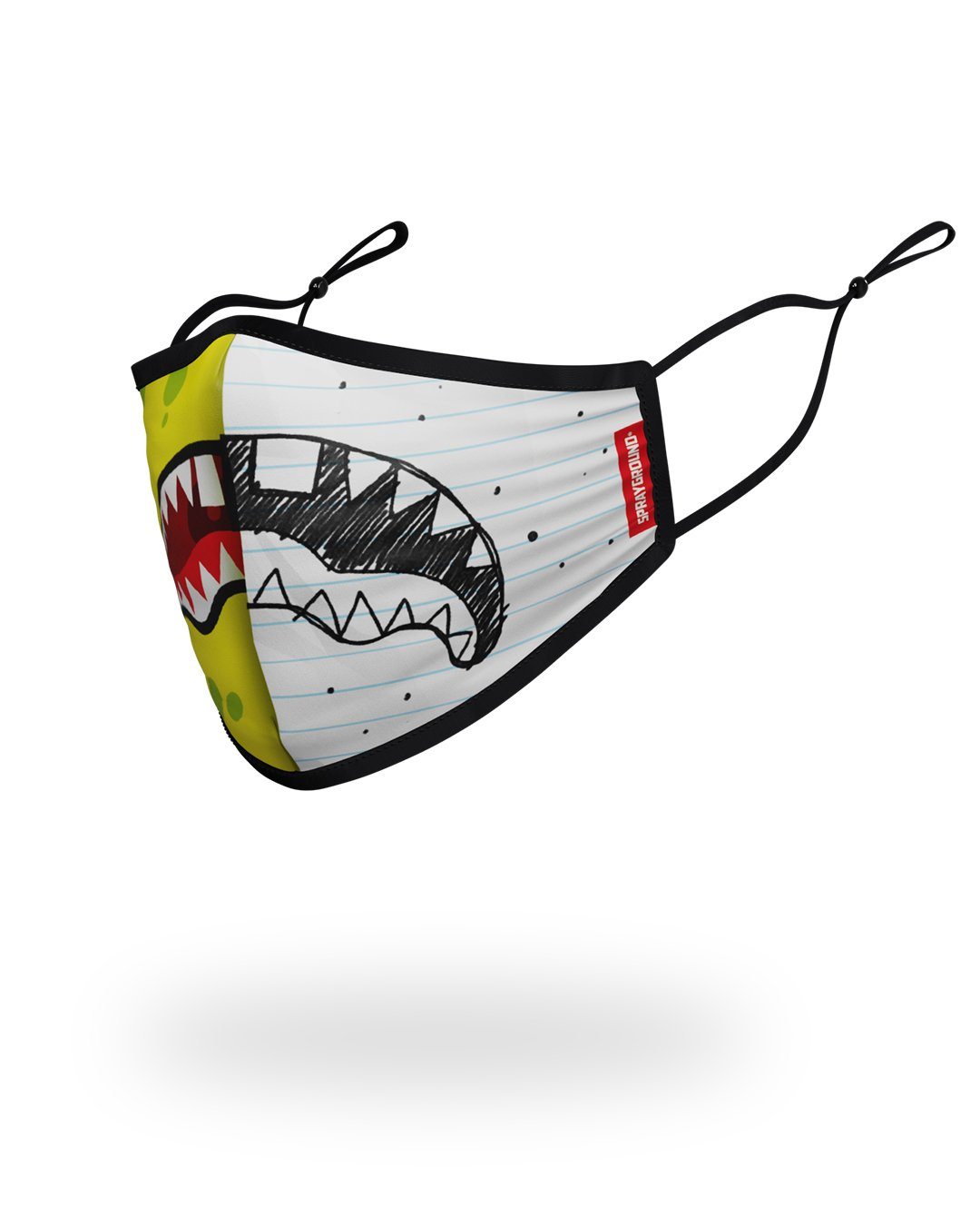 Adult Doodlebob Split Shark Form Fitting Face-Covering - Image 2