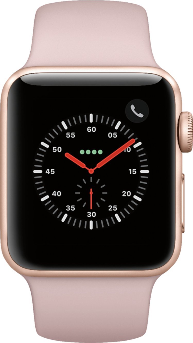 Apple Watch Series 3 GPS+Cellular - 38mm - Gold - Aluminum Pink Sand - MQJQ2LL/A - Image 2