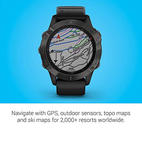 Garmin - fenix 6 Sapphire Smartwatch 47mm Fiber-Reinforced Polymer Carbon Gray - 010-02158-10 - Image 5