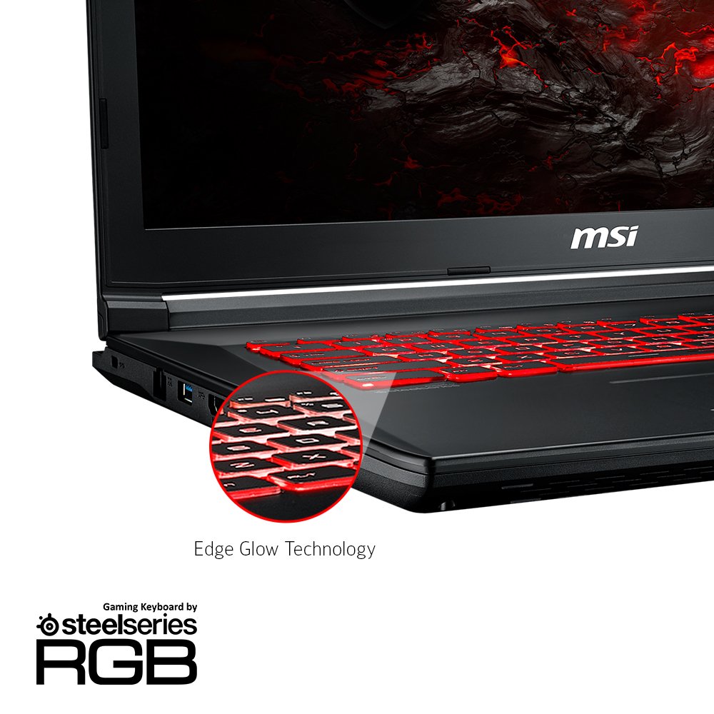 MSI 17.3" Gaming Laptop - i7-7700HQ - GeForce GTX 1050 - 8GB DDR4 - 128GB SSD+1TB HDD (GL72M 7RDX-800) - Image 3