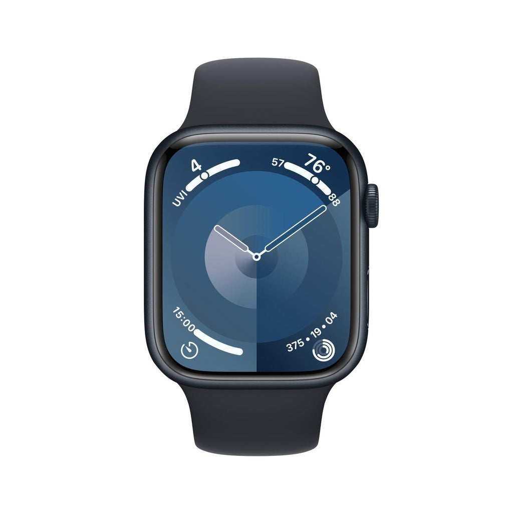 Apple Watch Series 9 (GPS) 45mm Aluminum Case with Midnight Sport Band - S/M - Midnight - MR993LL/A - Image 4
