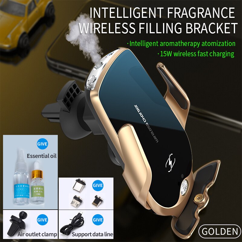 Car Smart Aromatherapy Phone Holder - Gold