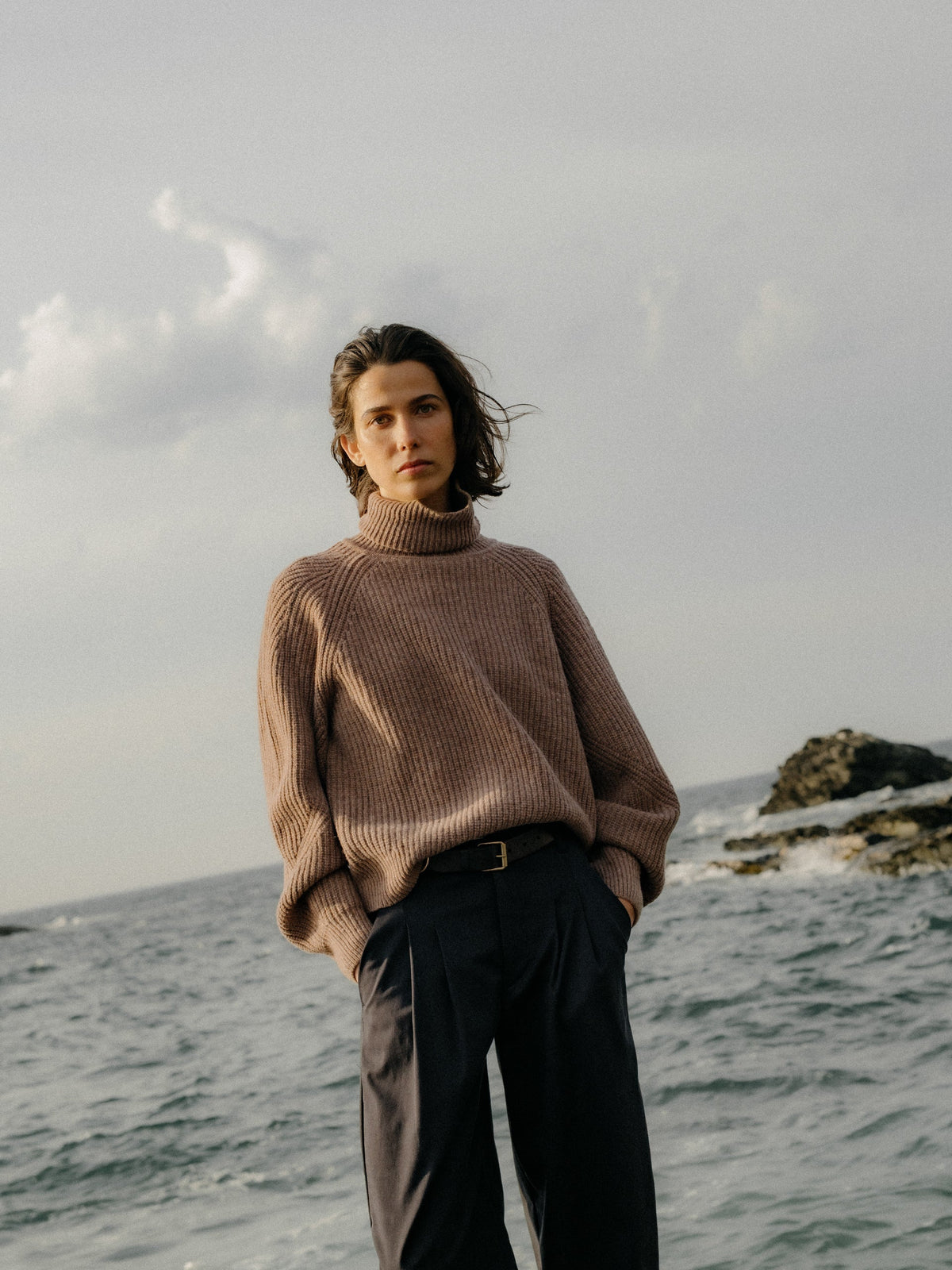 Women's Amy Powney + Finisterre Fisherman Rib Roll Neck Jumper - Image 7