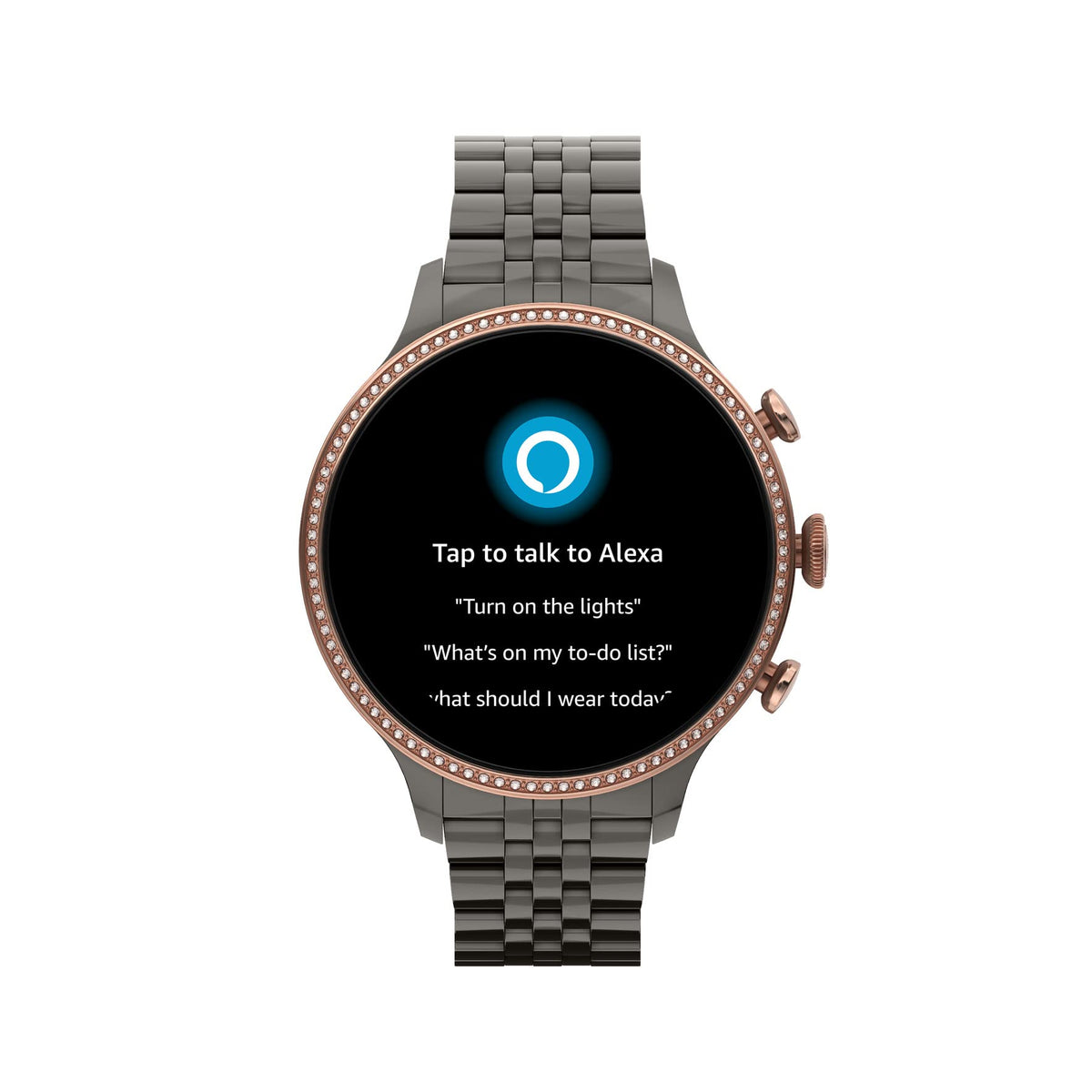 Fossil - Gen 6 Smartwatch 42mm Gunmetal Stainless Steel - Gunmetal/Rose Gold - FTW6078V - Image 7