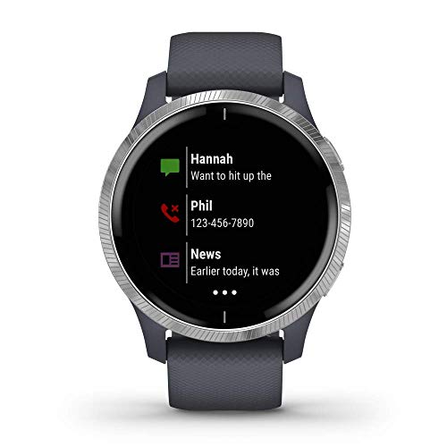 Garmin - Venu Smartwatch 43mm Fiber-Reinforced Polymer - Granite Blue - 010-02173-01 - Image 2