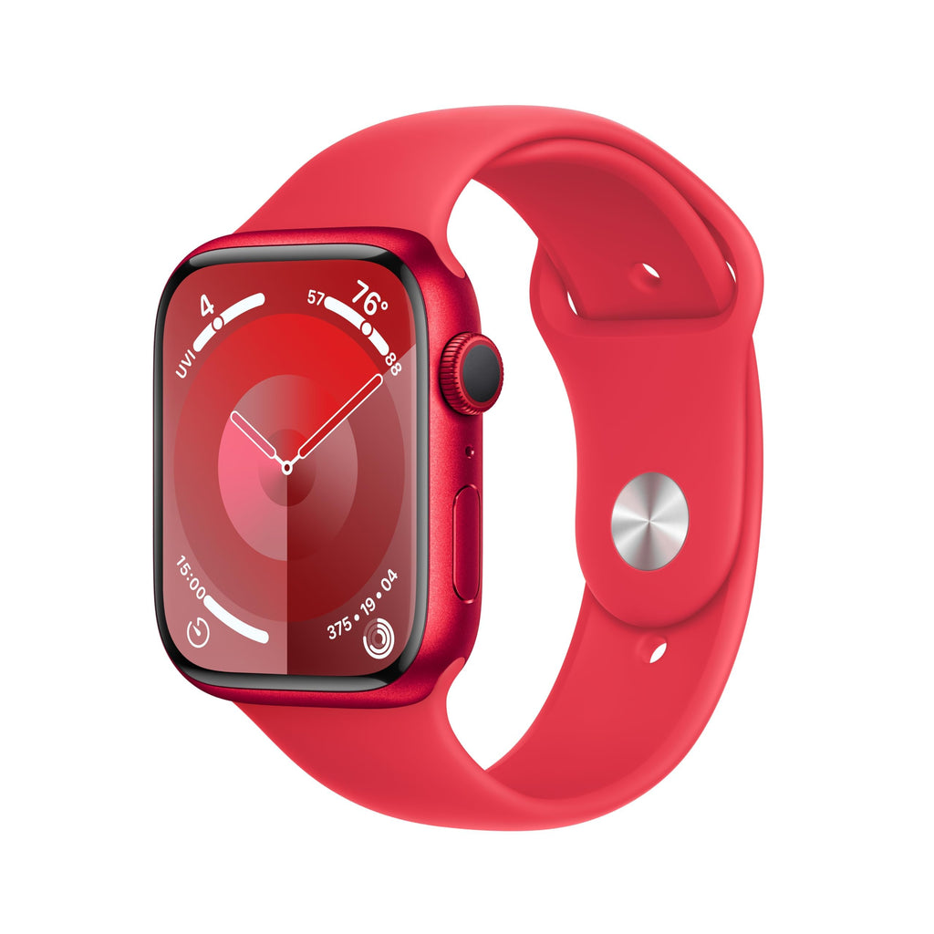 Apple Watch Series 9 (GPS) 45mm Aluminum Case with RED Sport Band - M/L - (PRODUCT) RED - MRXK3LL/A - Image 2