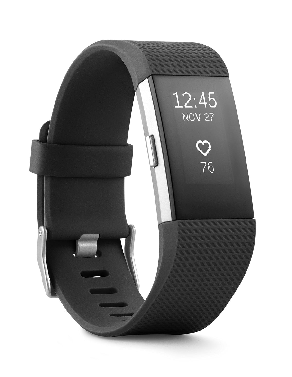 Fitbit Charge 2 Heart Rate + Fitness Wristband, Special Edition, Gunmetal (Black), Large - FB407GMBKL - Image 2