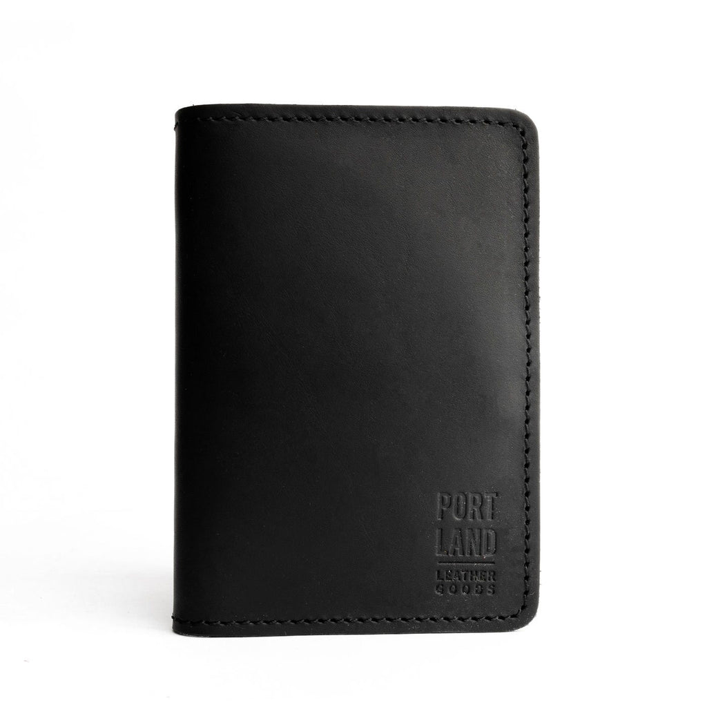 'Almost Perfect' Leather Modern Passport Holder - Black