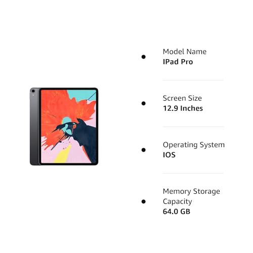 Apple iPad Pro (12.9-inch, Wi-Fi + Cellular, 64GB) - Space Gray 2018 - MTHN2LL/A - Image 3