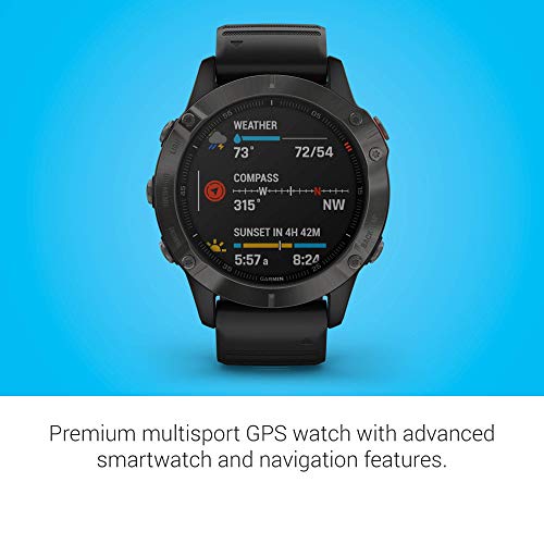 Garmin - fenix 6 Sapphire Smartwatch 47mm Fiber-Reinforced Polymer Carbon Gray - 010-02158-10 - Image 2