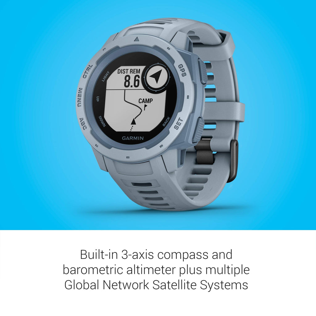 Garmin - Instinct GPS Smartwatch 45mm Fiber-Reinforced Polymer - Sea Foam - 010-02064-05 - Image 6