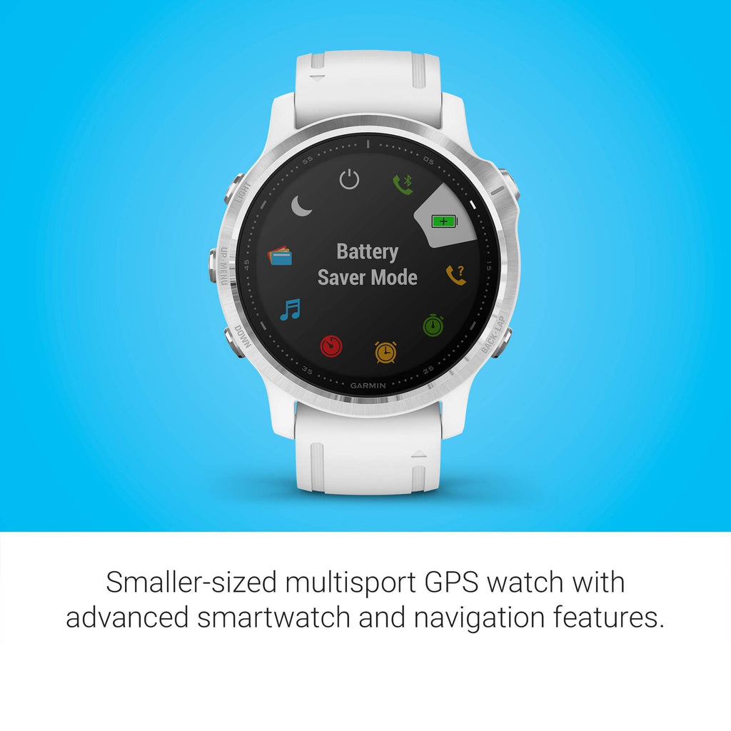 Garmin fenix 6S Smartwatch 42mm Polymer -White with White Silicone Band - 010-02159-00 - Image 7