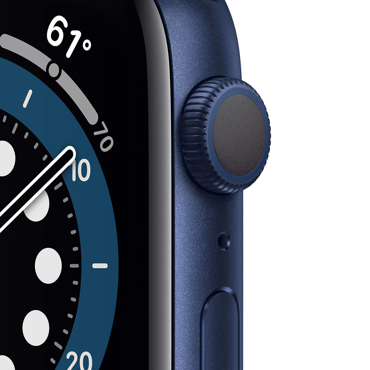 Apple Watch Series 6 GPS 44mm Blue Aluminum Case with Deep Navy Sport Band Blue - M00J3LL/A - Image 2