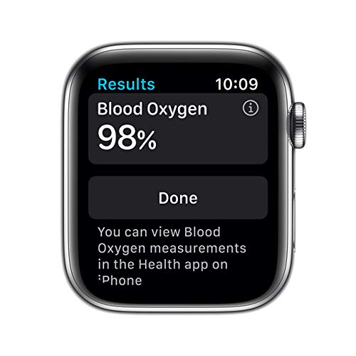 Apple Watch Series 6 (GPS+Cellular) 44mm Stainless Steel w/White Sports Band - M07L3LL/A - Image 3