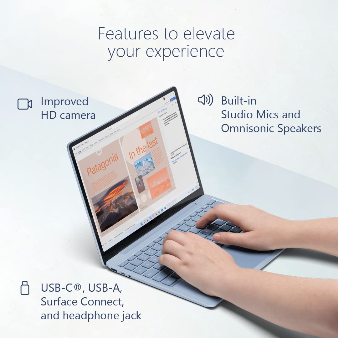 Microsoft Surface Laptop Go 2-12.4" TS - i5 8GB - 128 SSD - Ice Blue 8QC-00037 - Image 8