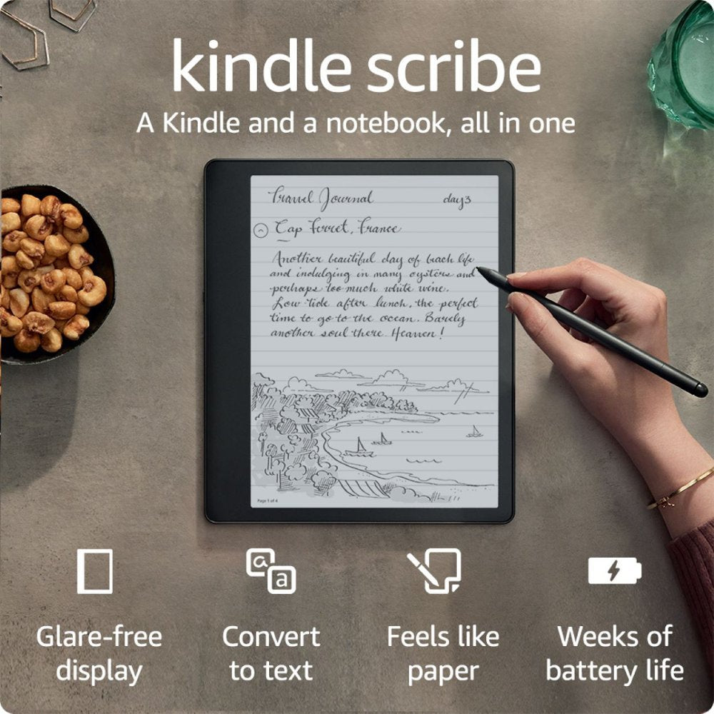 Amazon Kindle Scribe Digital Notebook - 32 GB with Premium Pen - 2022 - Gray - B09BSGFTHY - Image 2
