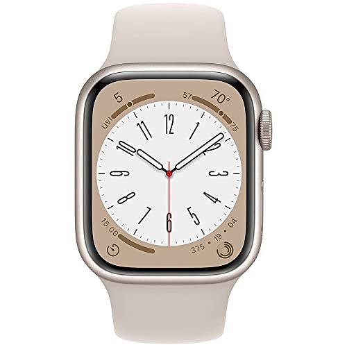 Apple Series 8 GPS+Cel 41mm Aluminum Case Starlig Sport Band - Starlight - MNV03LL/A - Image 2