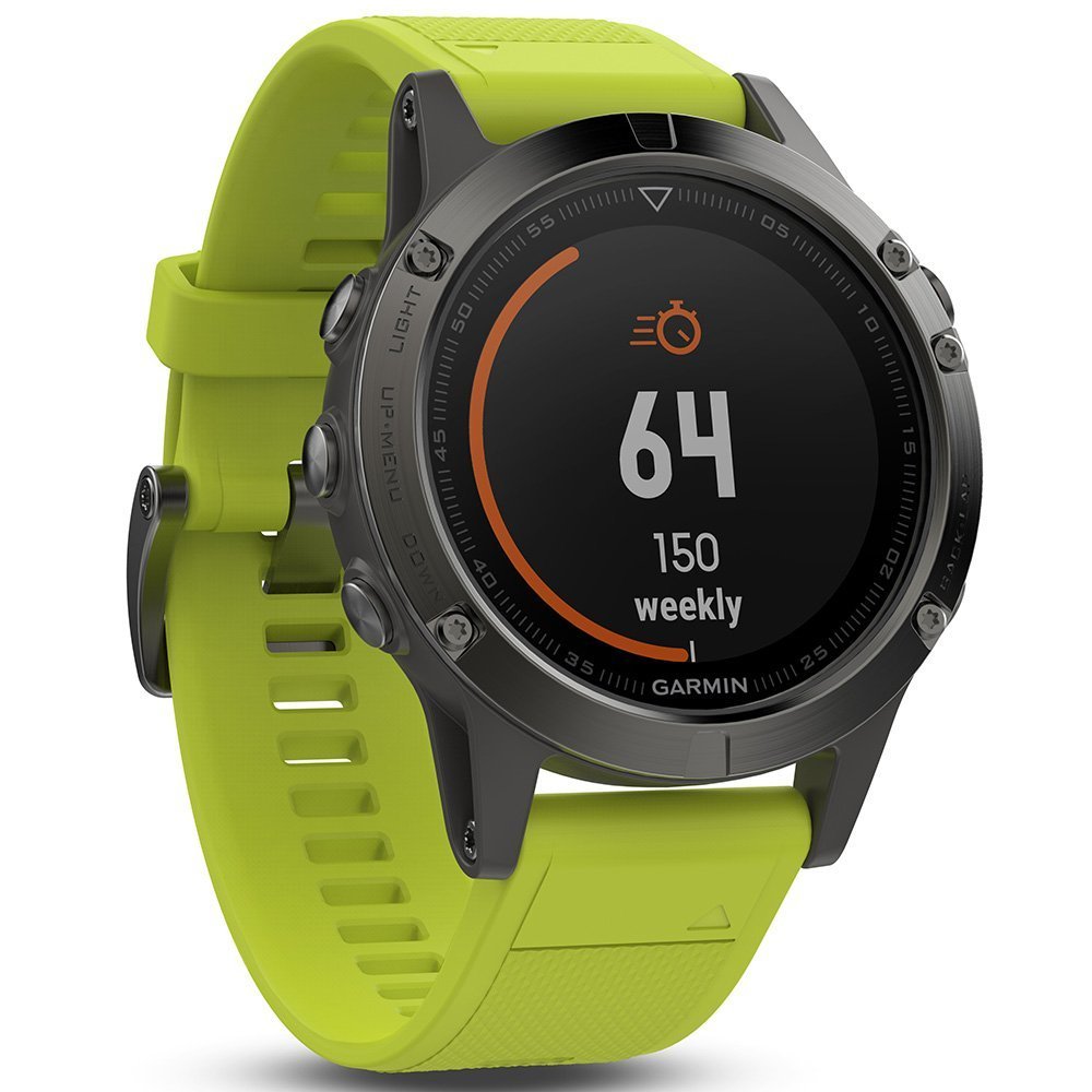 Garmin fēnix 5, Premium and Rugged Multisport GPS Smartwatch, Slate Gray with Yellow Band - 010-01688-02 - Image 5