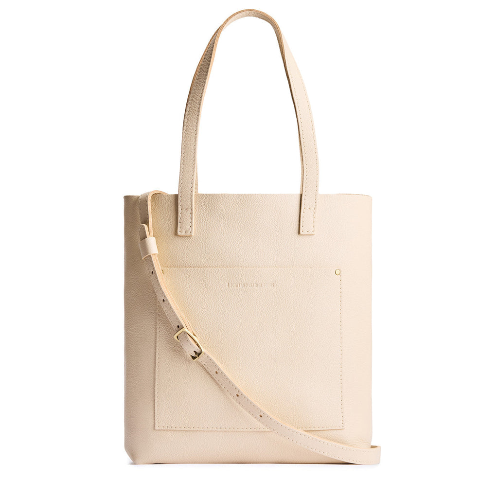 'Almost Perfect' Crossbody Tote - Pebbled Bone / Classic