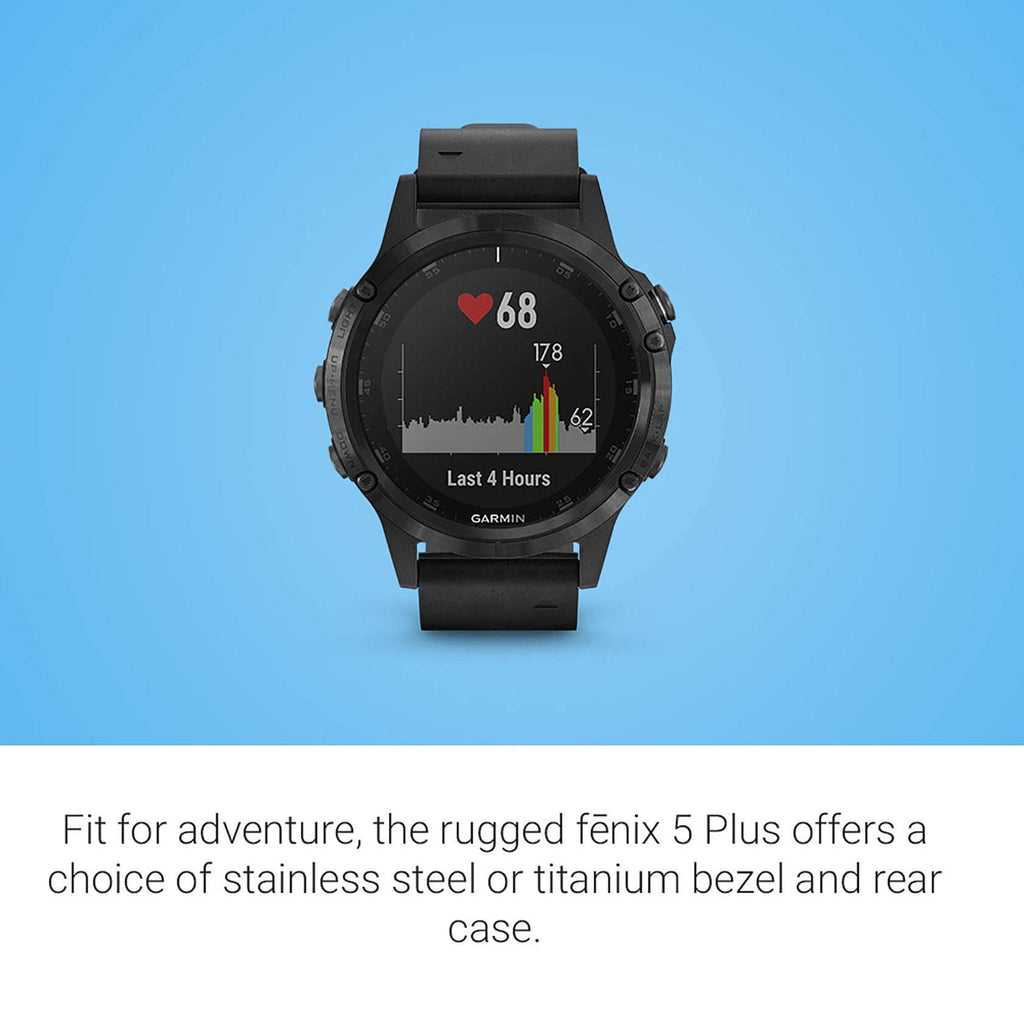 Garmin - fēnix 5 Plus Sapphire 47mm - Black - 010-01988-06 - Image 3