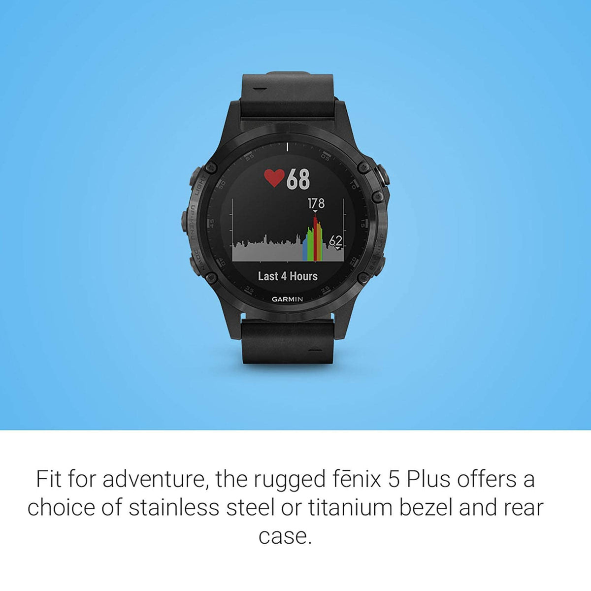 Garmin - fēnix 5 Plus Sapphire 47mm - Black - 010-01988-06 - Image 3