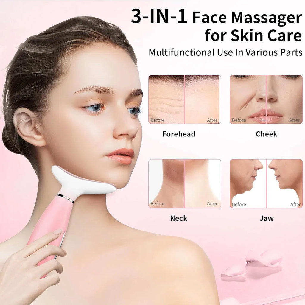 3-in-1 Neck & Face Massager Thermal, Vibration & Skin Care Tool - Image 7