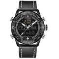 NAVIFORCE 9144 Men's Analog Digital Sport Watch - Black white