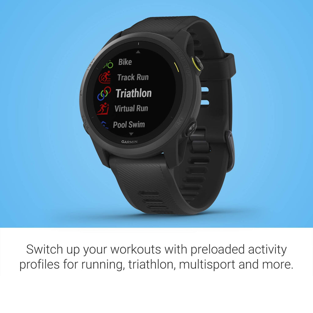 Garmin - Forerunner 745 GPS Smartwatch 30mm Fiber-Reinforced Polymer - Black - 010-02445-00 - Image 4