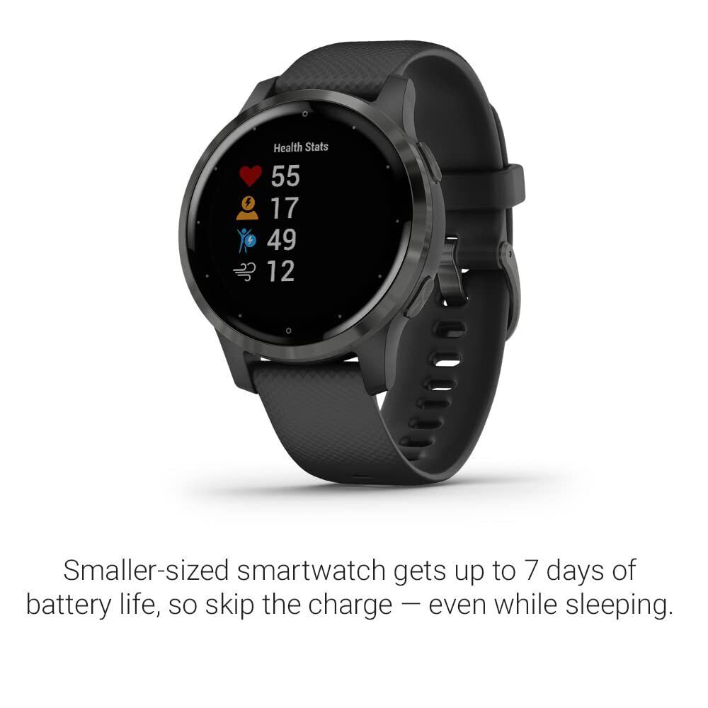 Garmin - vivoactive 4S Smartwatch 40mm Fiber-Reinforced Polymer - Slate - 010-02172-11 - Image 3