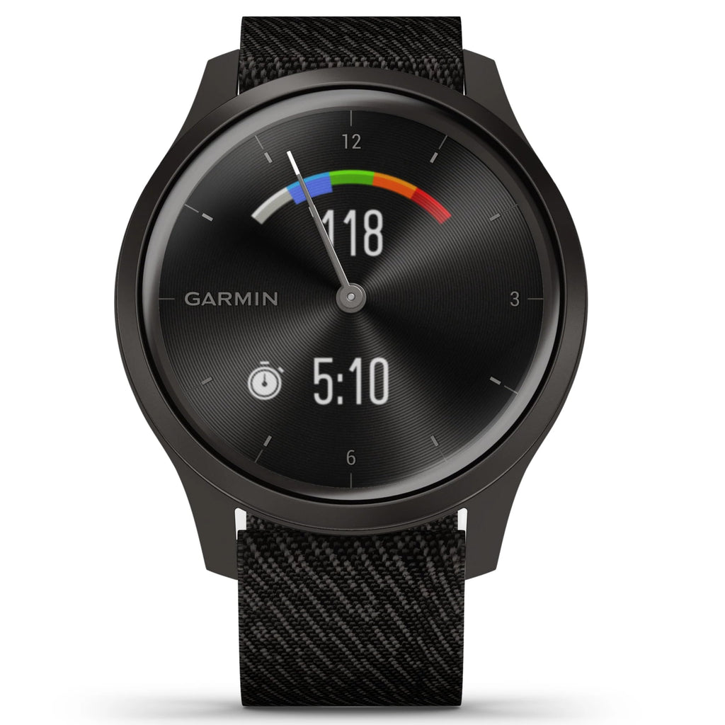 Garmin vivomove Style Hybrid Smartwatch 42mm Aluminum Graphite With Black - 010-02240-03 - Image 2