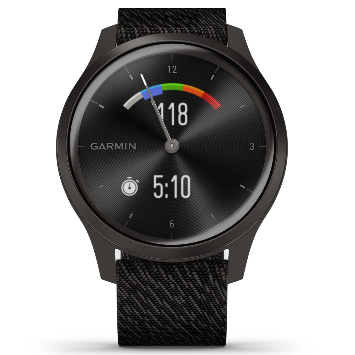 Garmin vivomove Style Hybrid Smartwatch 42mm Aluminum Graphite With Black - 010-02240-03 - Image 2