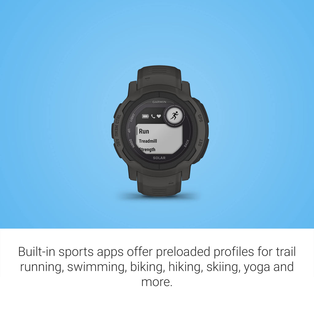 Garmin - Instinct 2 Solar 45 mm Smartwatch Fiber-reinforced Polymer - Graphite - 010-02627-10 - Image 5