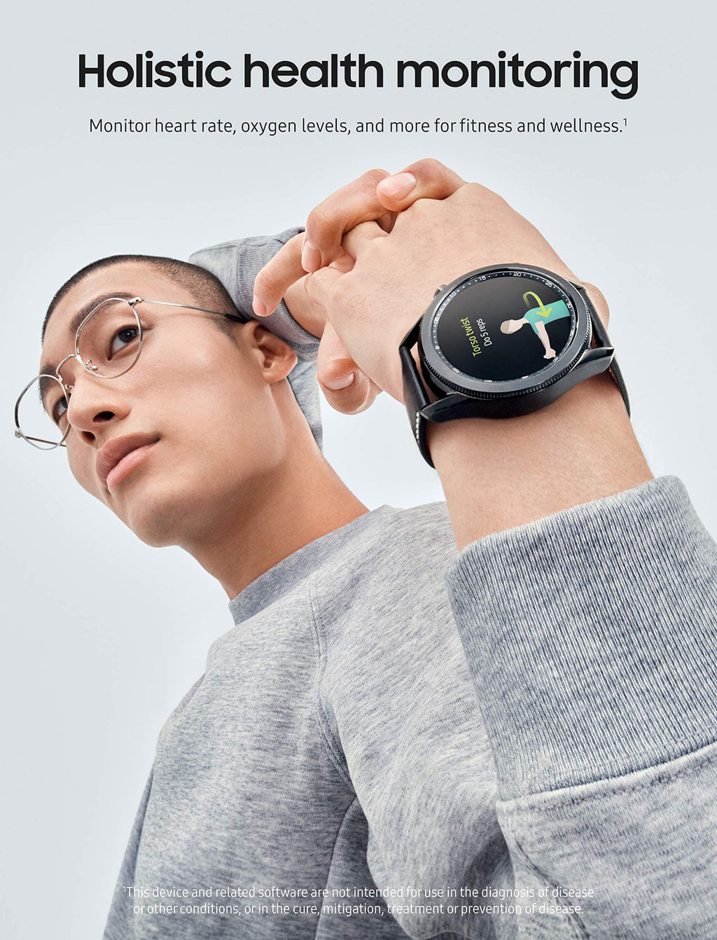 Samsung Galaxy Watch3 SM-R850 41mm Mystic Silver Stainless Steel Case with Black - SM-R850NZSAXAR - Image 4