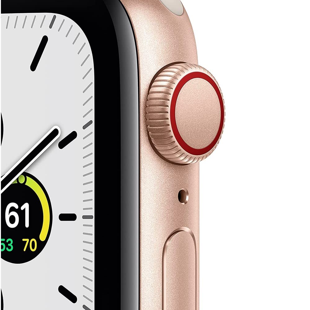 Apple Watch SE 40mm GPS + Cellular Gold Aluminum Case - Starlight Sport Band - MKQN3LL/A - Image 2