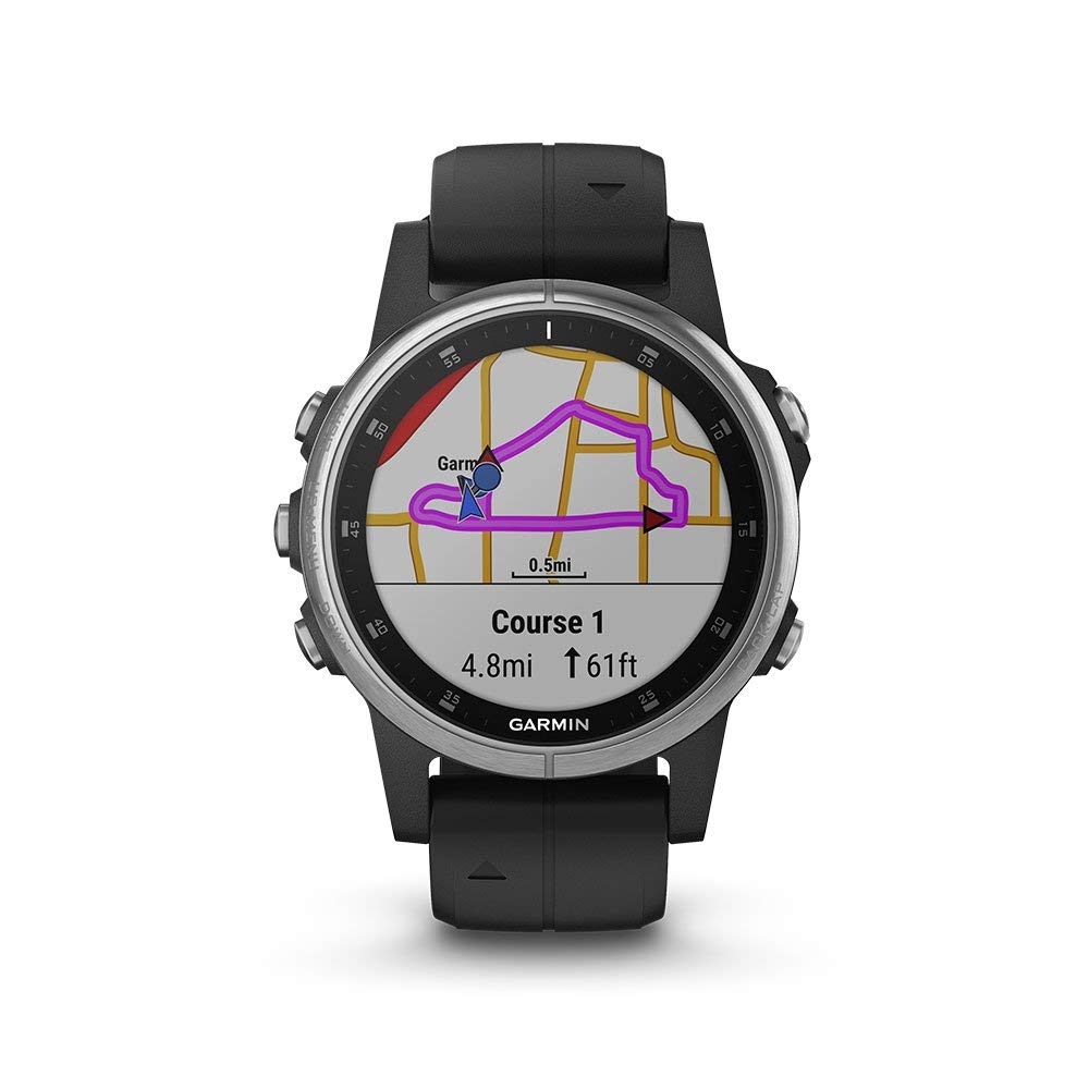 Garmin fenix 5 Plus, Premium Multisport GPS Smartwatch, Black/Silver - 010-01988-01 - Image 2