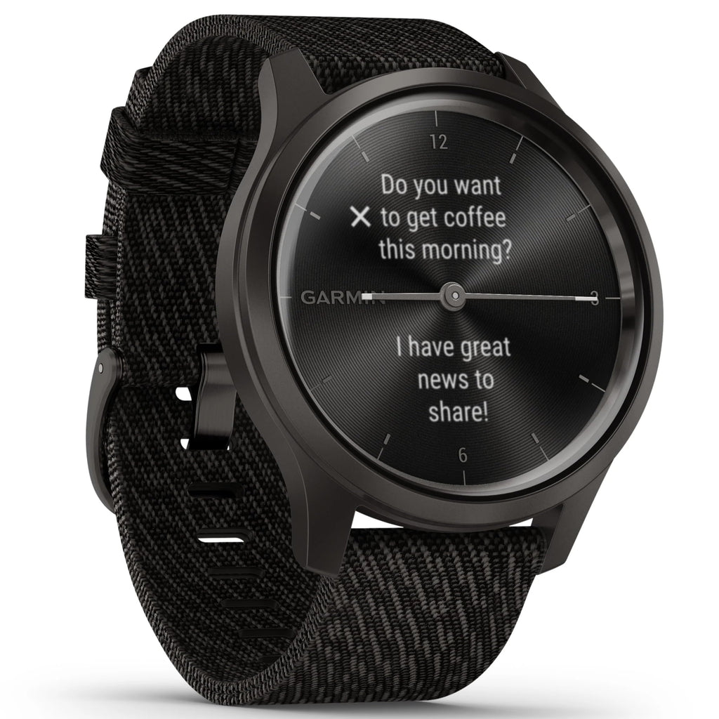 Garmin vivomove Style Hybrid Smartwatch 42mm Aluminum Graphite With Black - 010-02240-03 - Image 3