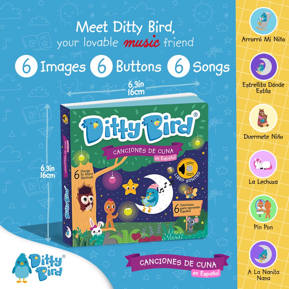 Ditty Bird Musical Books - Canciones de Cuna - Image 2