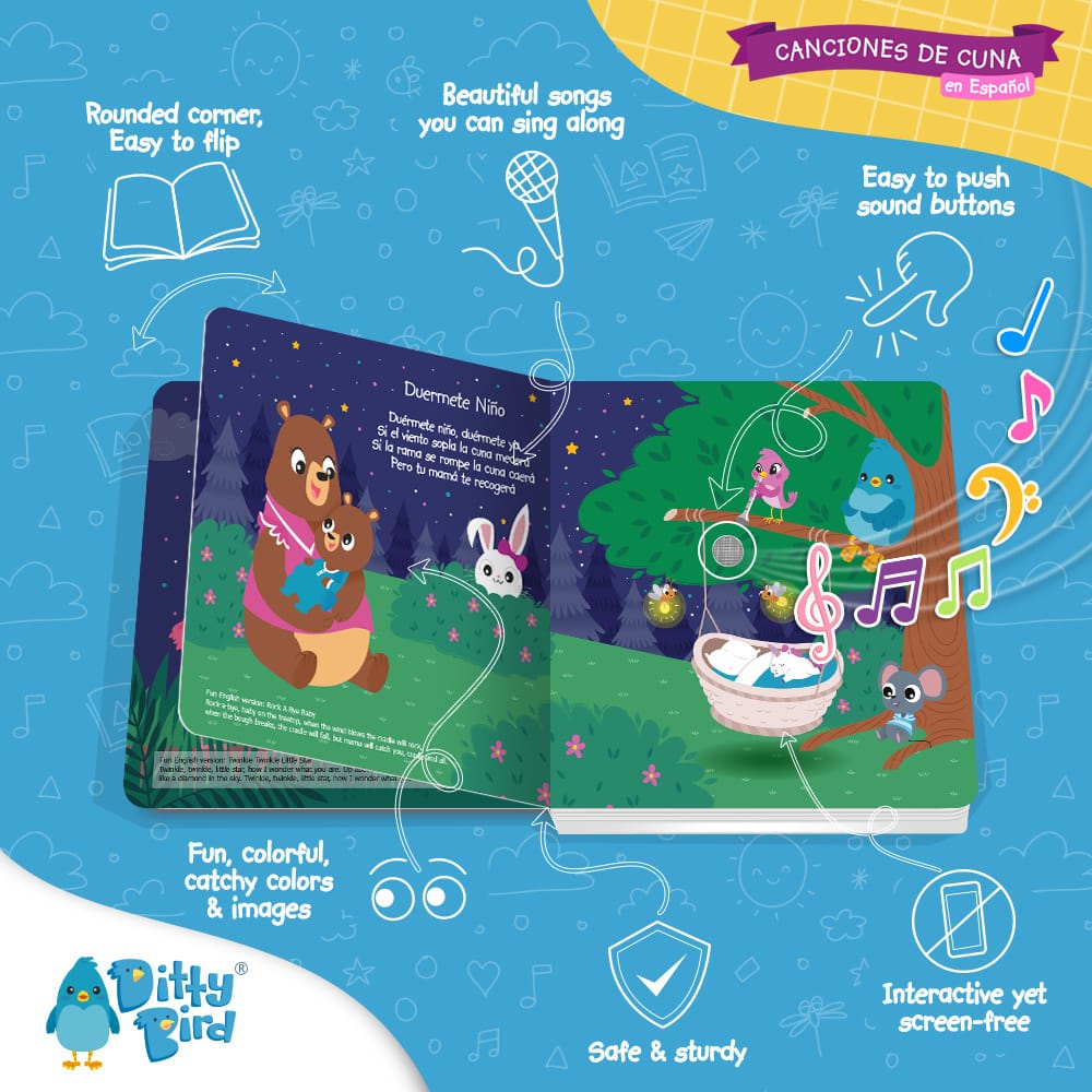 Ditty Bird Musical Books - Canciones de Cuna - Image 3
